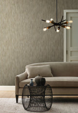 Wallpaper Opalescent Stria Wallpaper // Mink Metallic 