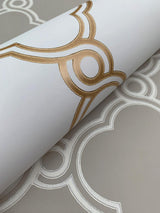 Wallpaper Open Trellis Wallpaper // Gold Metallic 
