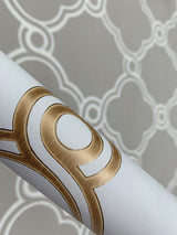 Wallpaper Open Trellis Wallpaper // Gold Metallic 