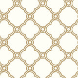 Wallpaper Open Trellis Wallpaper // Gold Metallic 