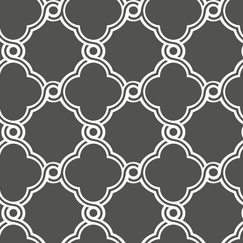 Wallpaper Open Trellis Wallpaper Sample // Grey 8 x 10 