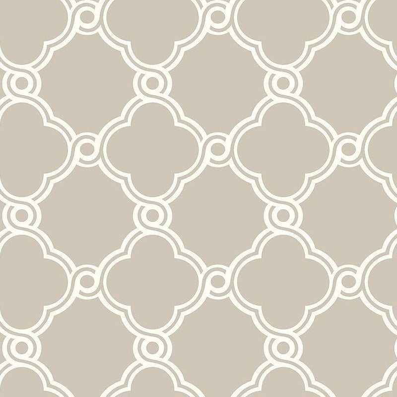 Wallpaper Open Trellis Wallpaper Sample // Taupe 8 x 10 