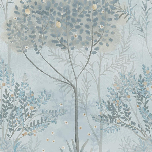 Wallpaper Orchard Wallpaper // Blue & Grey 