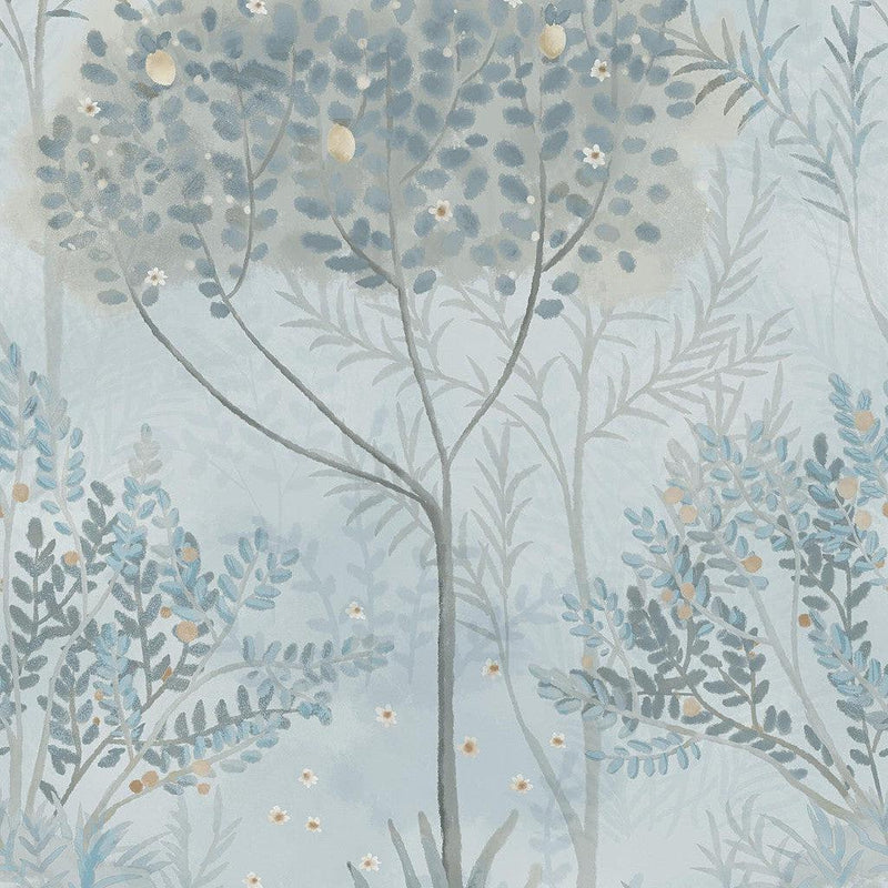 Wallpaper Orchard Wallpaper // Blue & Grey 