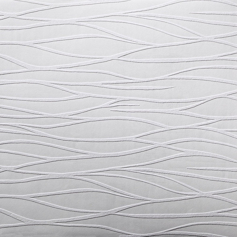 Wallpaper Organic Waves Paintable Wallpaper Sample // White 8 x 10 