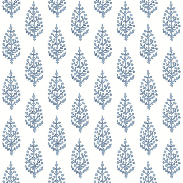 Wallpaper Paisley on Calico Wallpaper // Blue 