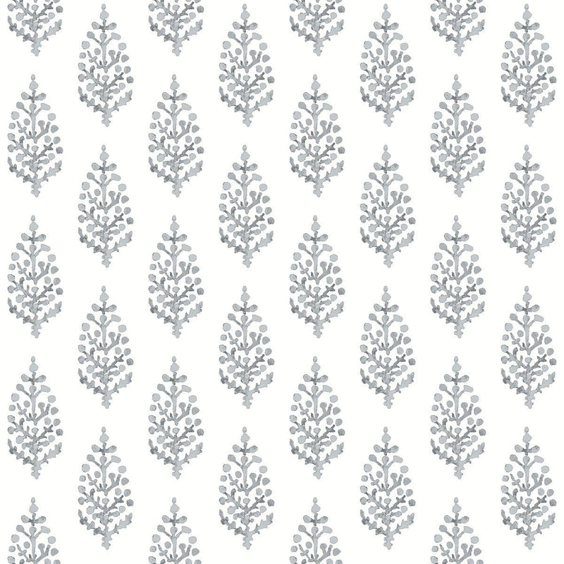 Wallpaper Paisley on Calico Wallpaper Sample // Grey 8 x 10 
