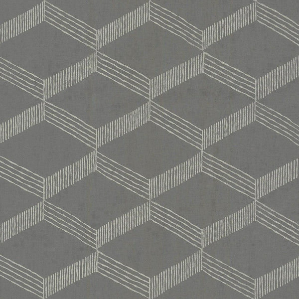 Wallpaper Palisades Paperweave Wallpaper // Grey & White 