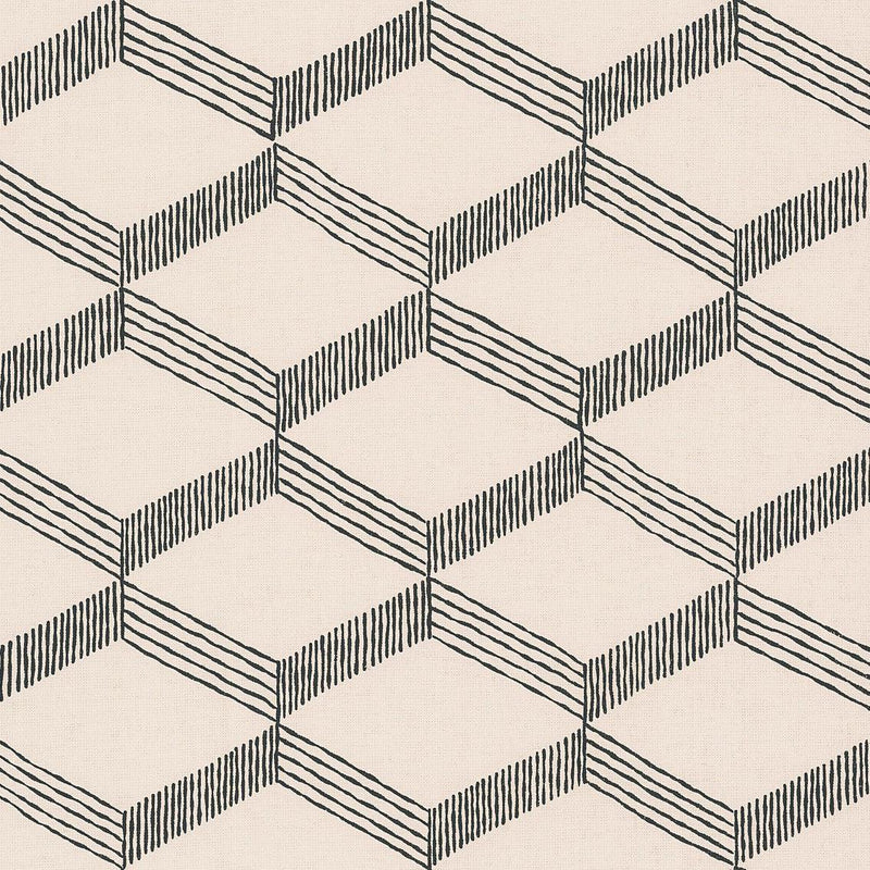 Wallpaper Palisades Paperweave Wallpaper Sample // Beige & Black 8 x 10 