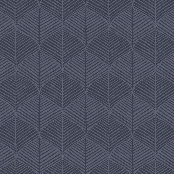 Wallpaper Palm Thatch Wallpaper // Navy 