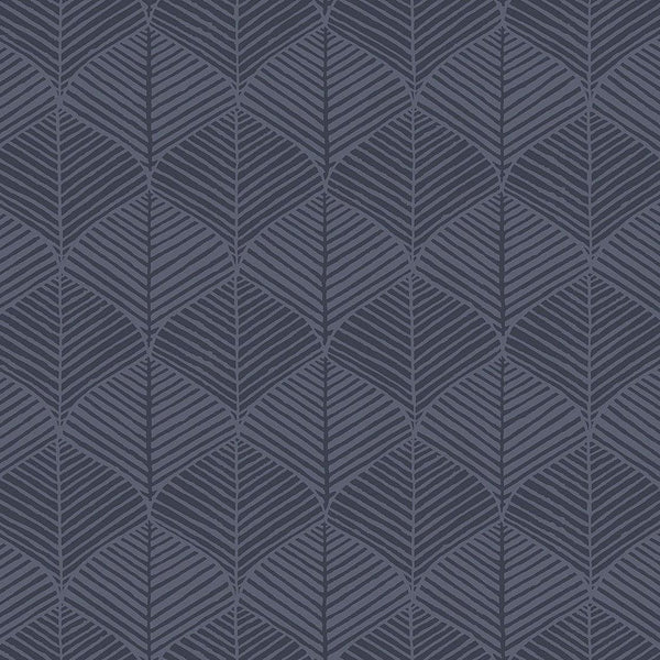 Wallpaper Palm Thatch Wallpaper // Navy 