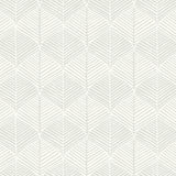 Wallpaper Palm Thatch Wallpaper // White & Grey 