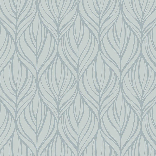 Wallpaper Palma Wallpaper // Blue & Silver 