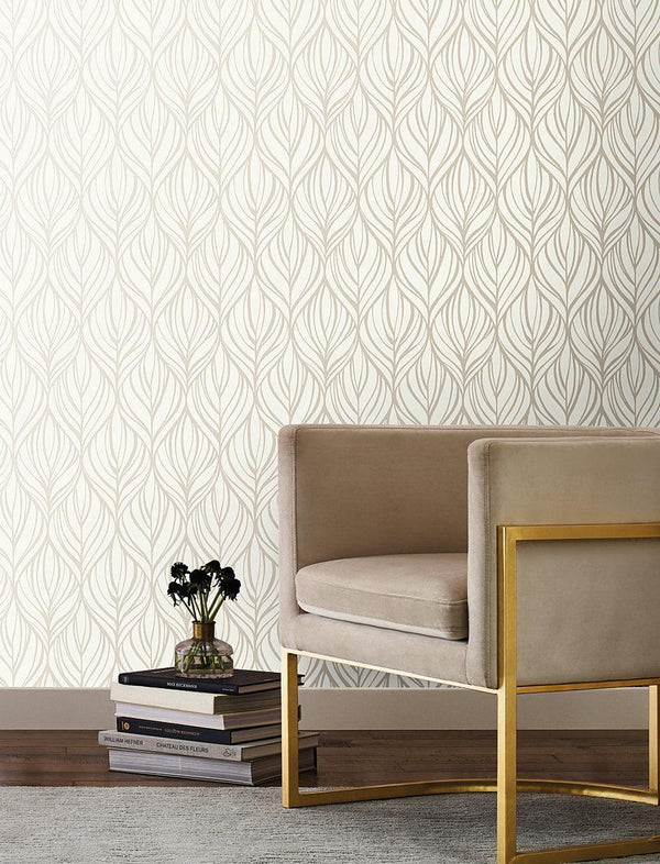 Wallpaper Palma Wallpaper // White & Gold 