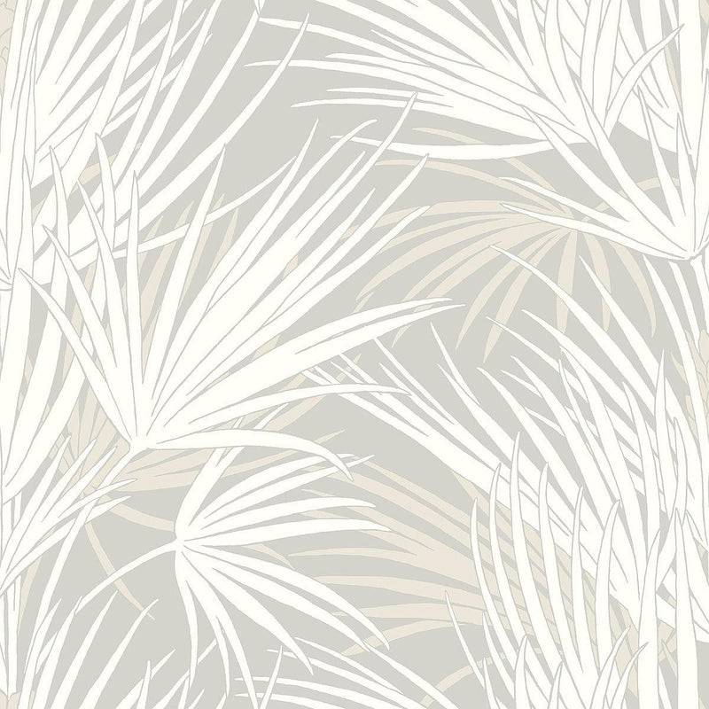 Wallpaper Palmetto Wallpaper // Grey 