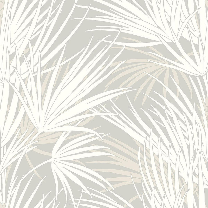 Wallpaper Palmetto Wallpaper Sample // Grey 8 x 10 