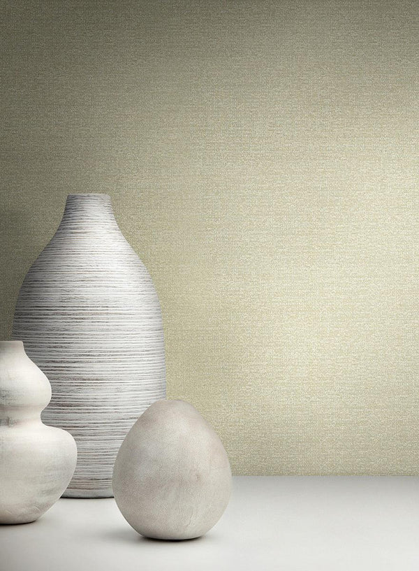 Wallpaper Panama Weave Wallpaper // Beige Metallic 