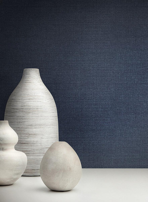 Wallpaper Panama Weave Wallpaper // Indigo 