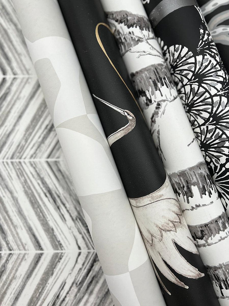 Wallpaper Paper Birch Wallpaper // Black & White 