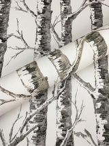 Wallpaper Paper Birch Wallpaper // Black & White 