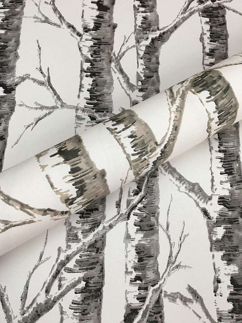 Wallpaper Paper Birch Wallpaper // Black & White 