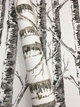 Wallpaper Paper Birch Wallpaper // White & Grey 