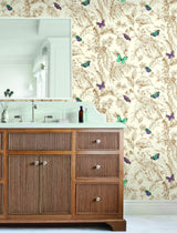 Wallpaper Papillon Wallpaper // Gold & Blue 