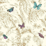 Wallpaper Papillon Wallpaper // Gold & Blue 