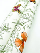 Wallpaper Papillon Wallpaper // Green & Orange 