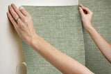 Wallpaper Papyrus Weave Peel & Stick Wallpaper // Green 
