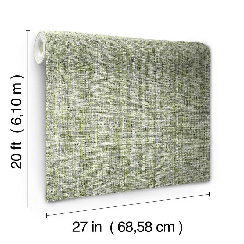 Wallpaper Papyrus Weave Peel & Stick Wallpaper // Green 