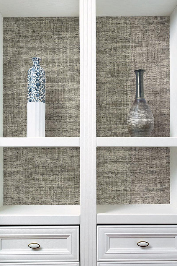 Wallpaper Papyrus Weave Wallpaper // Charcoal 