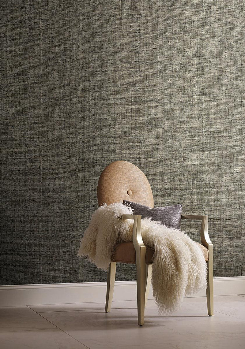 Wallpaper Papyrus Weave Wallpaper // Charcoal 