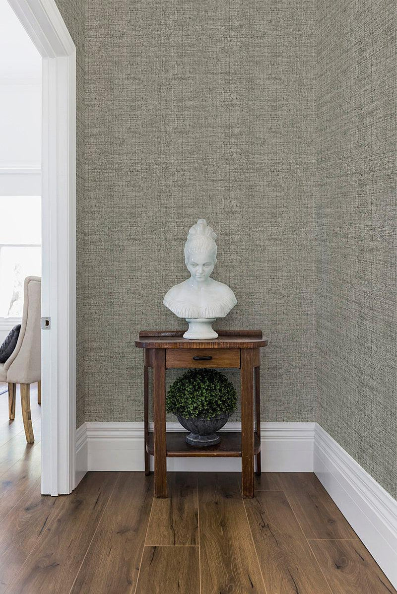 Wallpaper Papyrus Weave Wallpaper // Charcoal 