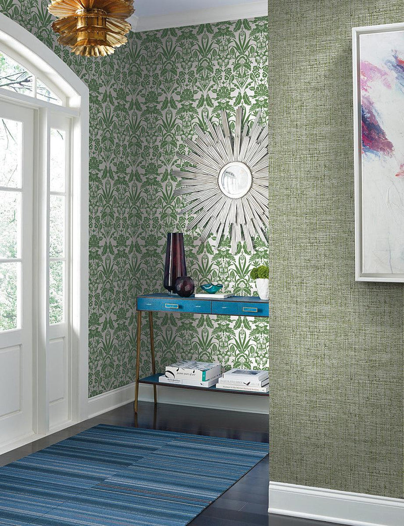 Wallpaper Papyrus Weave Wallpaper // Green 