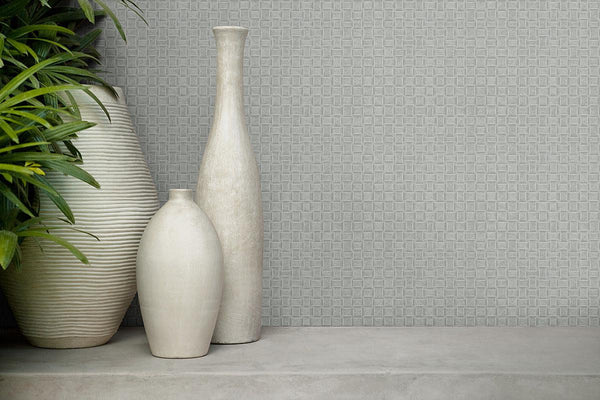 Wallpaper Paradise Island Weave Wallpaper // Grey 