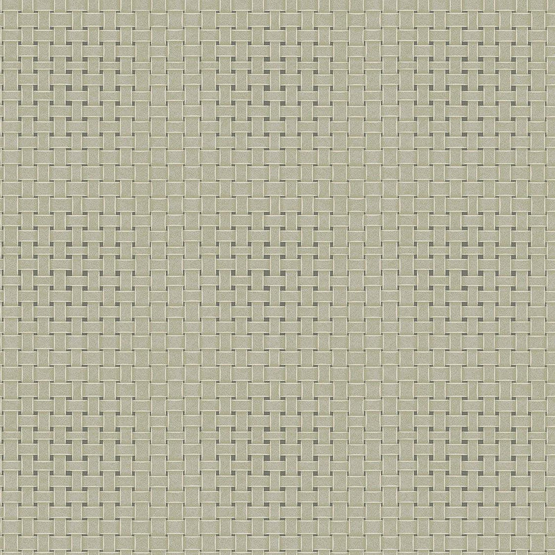 Wallpaper Paradise Island Weave Wallpaper Sample // Green 8 x 10 