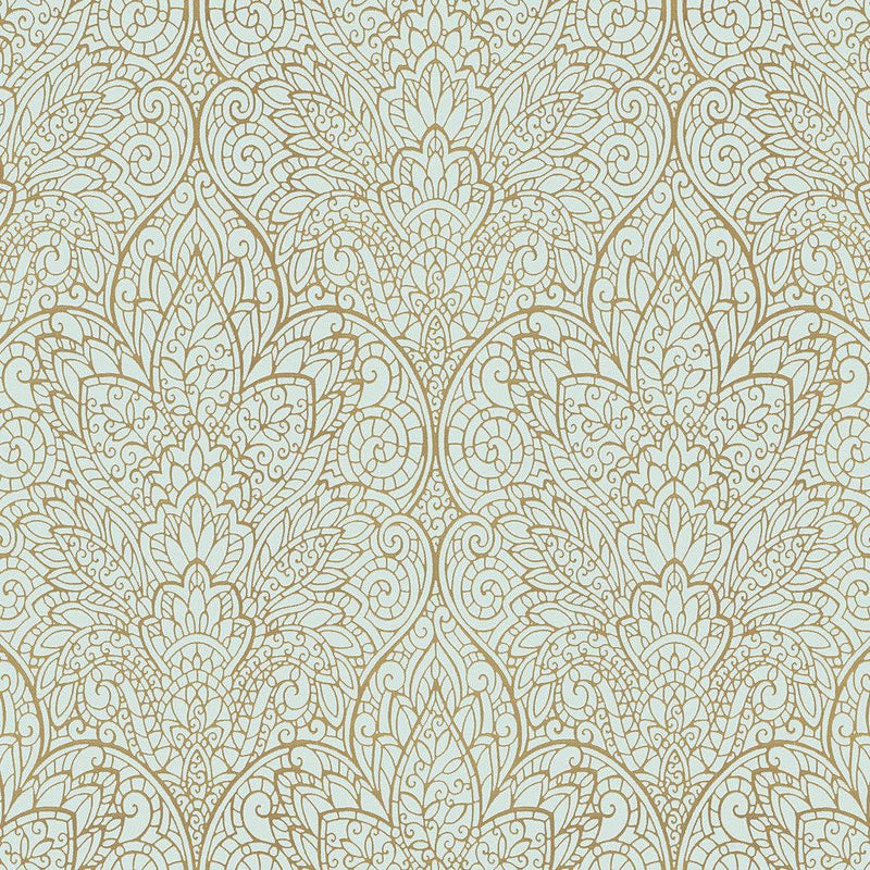 Wallpaper Paradise Wallpaper // Blue Metallic 