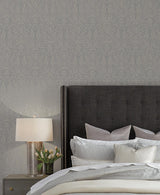 Wallpaper Paradise Wallpaper // Dark Taupe & Silver 