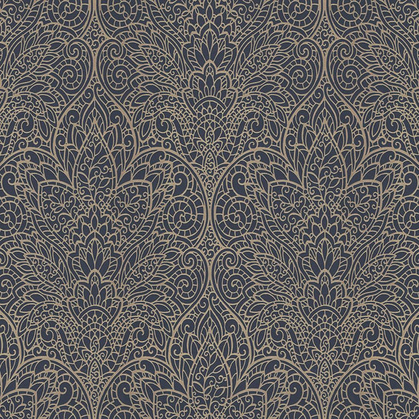 Wallpaper Paradise Wallpaper // Navy & Gold 