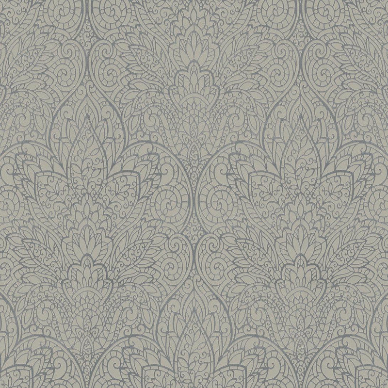 Wallpaper Paradise Wallpaper Sample // Dark Taupe & Silver 8 x 10 