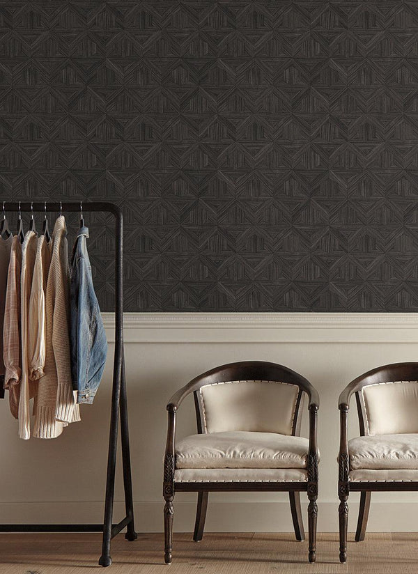 Wallpaper Parquet Wallpaper // Black 