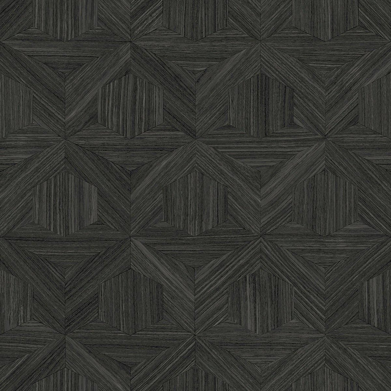 Wallpaper Parquet Wallpaper Sample // Black 8 x 10 