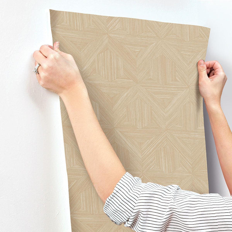 Wallpaper Parquet Wallpaper // Tan 