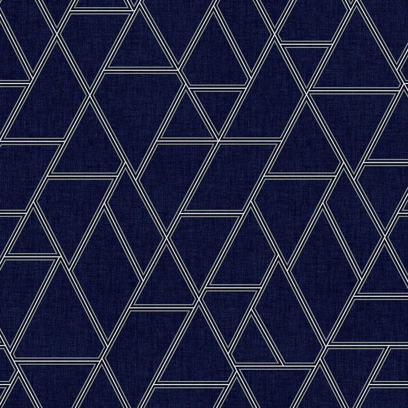 Wallpaper Pathways Wallpaper Sample // Navy 8 x 10 