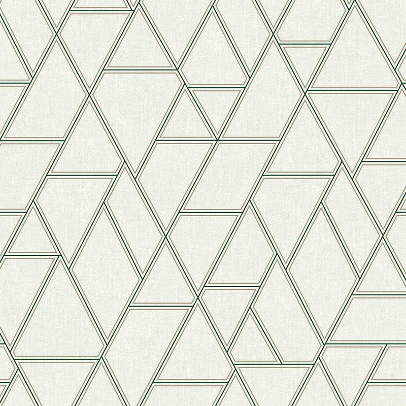 Wallpaper Pathways Wallpaper Sample // White & Green 8 x 10 