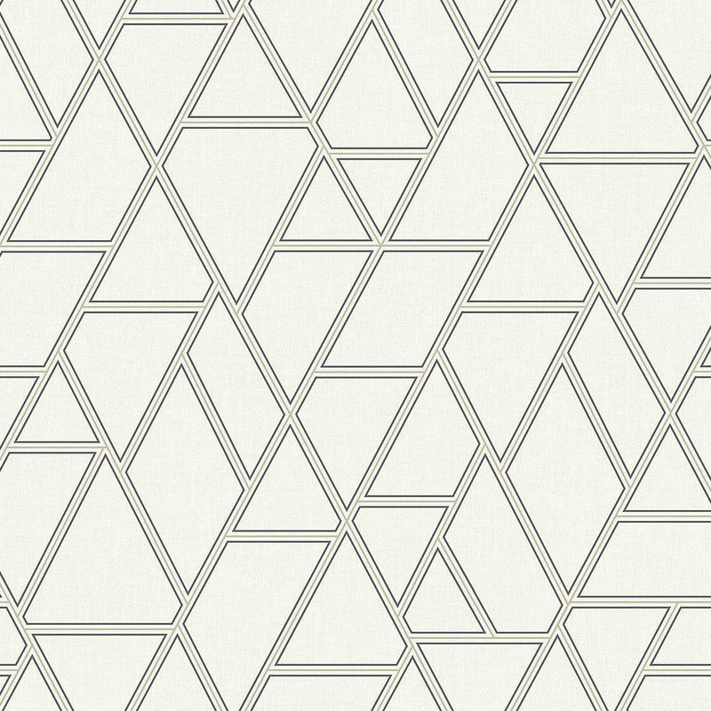 Wallpaper Pathways Wallpaper Sample // White & Grey 8 x 10 