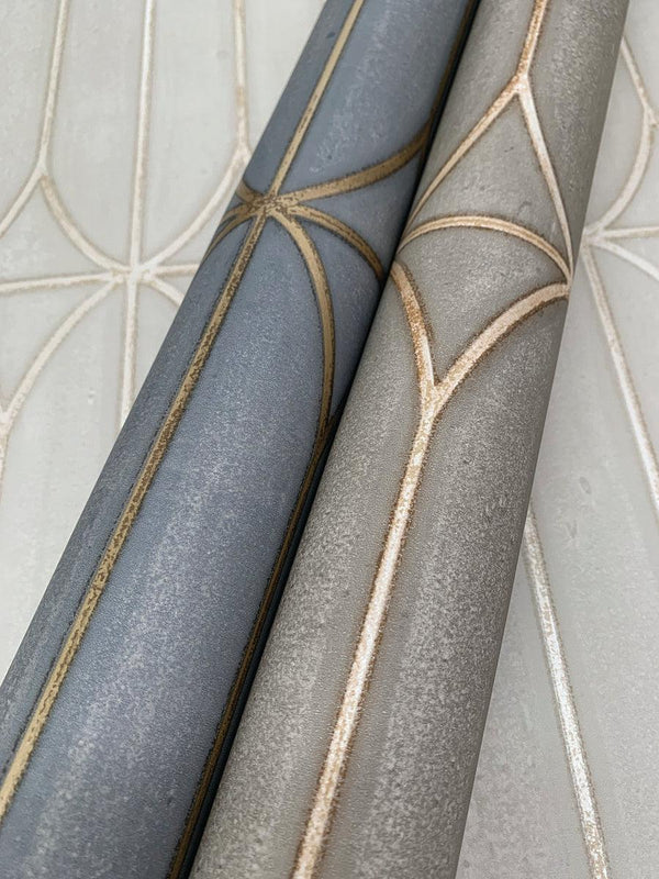 Wallpaper Pavilion Wallpaper // Charcoal Metallic 