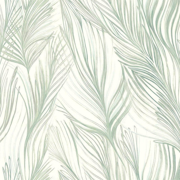 Wallpaper Peaceful Plume Wallpaper // Light Blue 