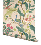 Wallpaper Peacock Wallpaper // Light Pink 